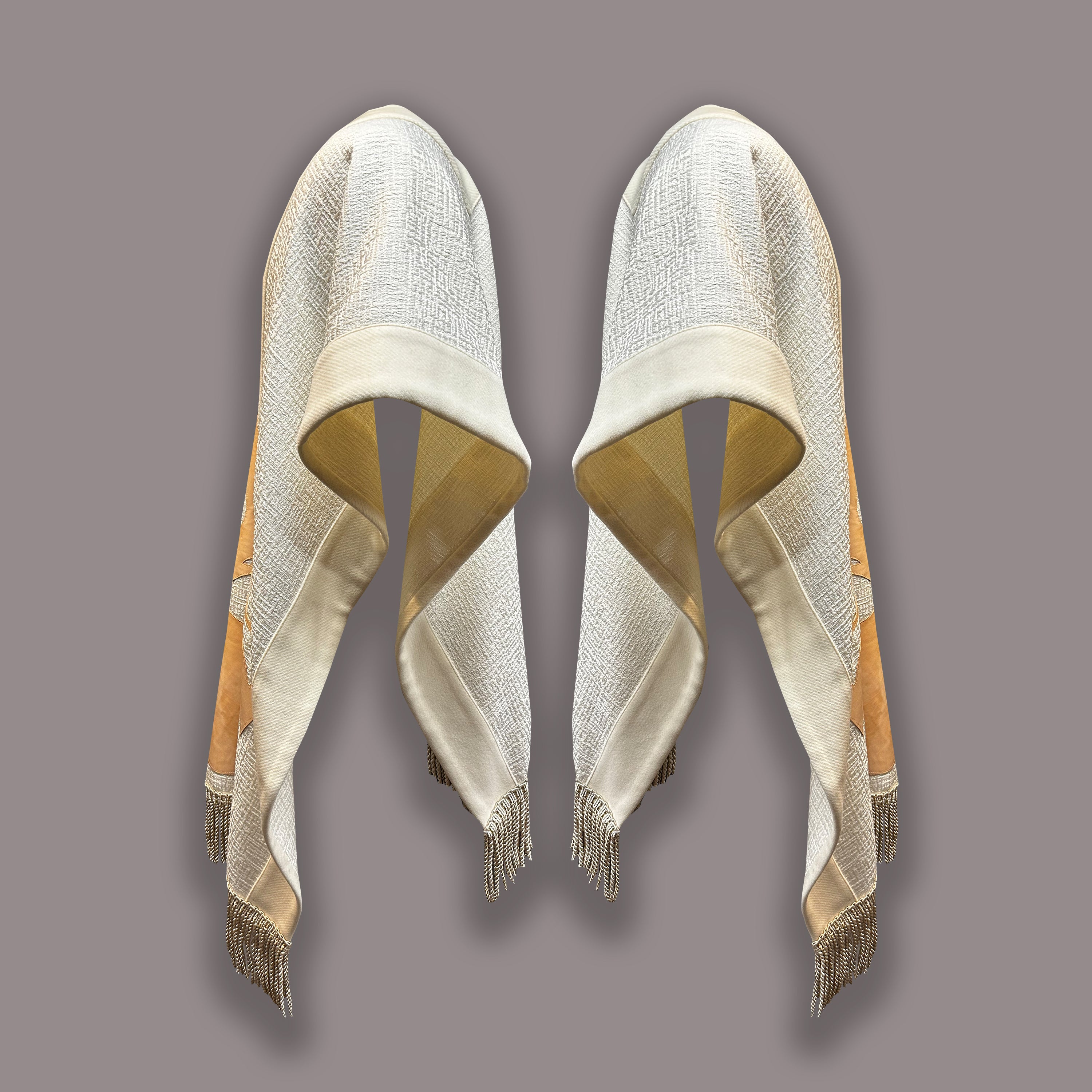 PHOENIX CASHMERE & LEATHER FRINGED PUNCHO!!